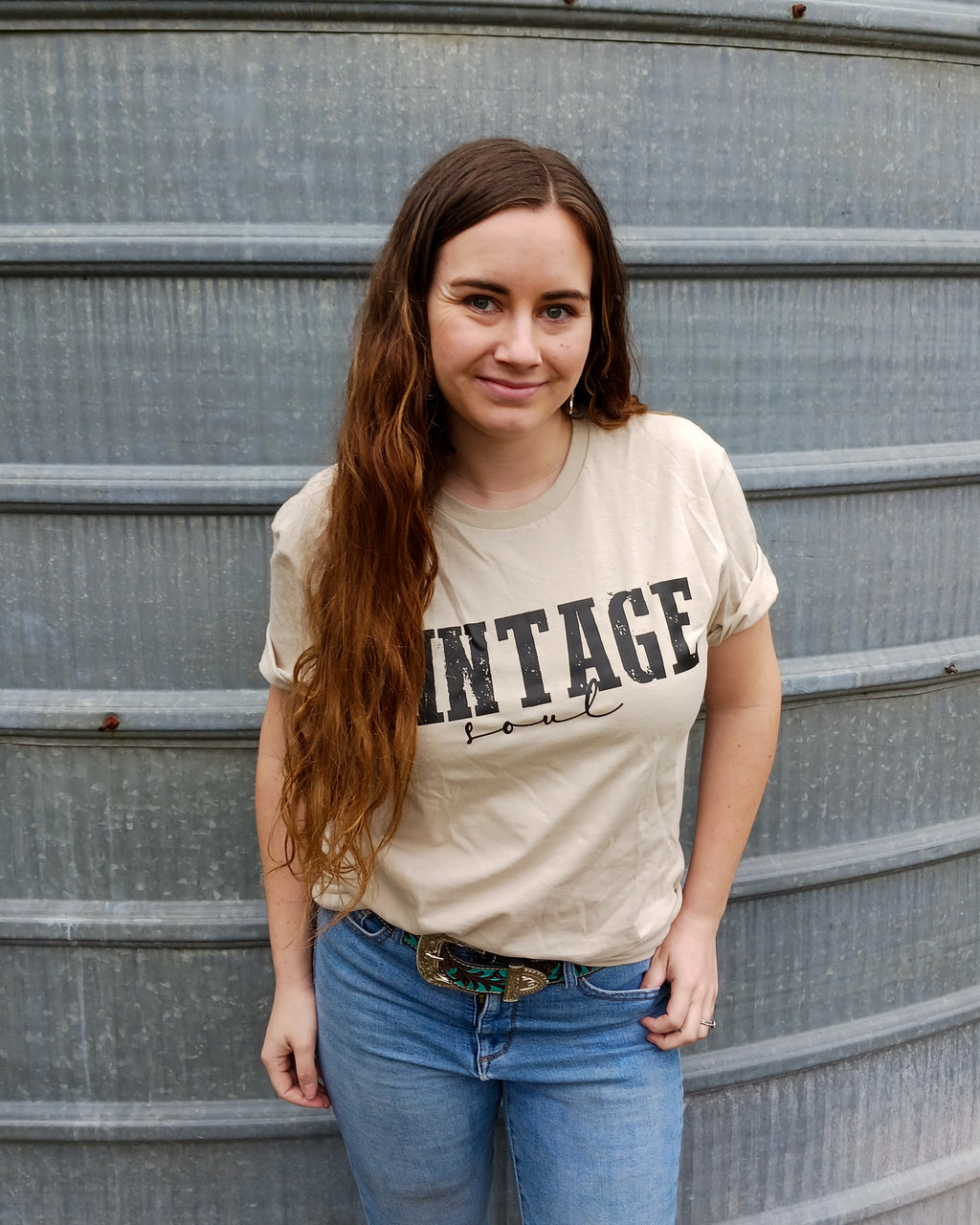 Vintage Soul Graphic Tee - Sand