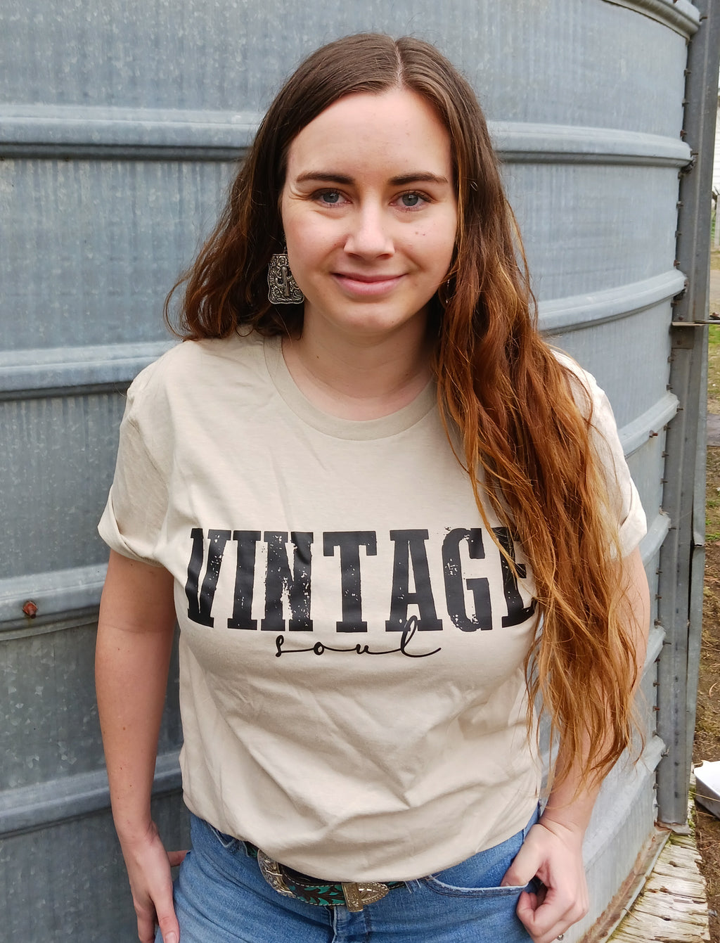 Vintage Soul Graphic Tee - Sand