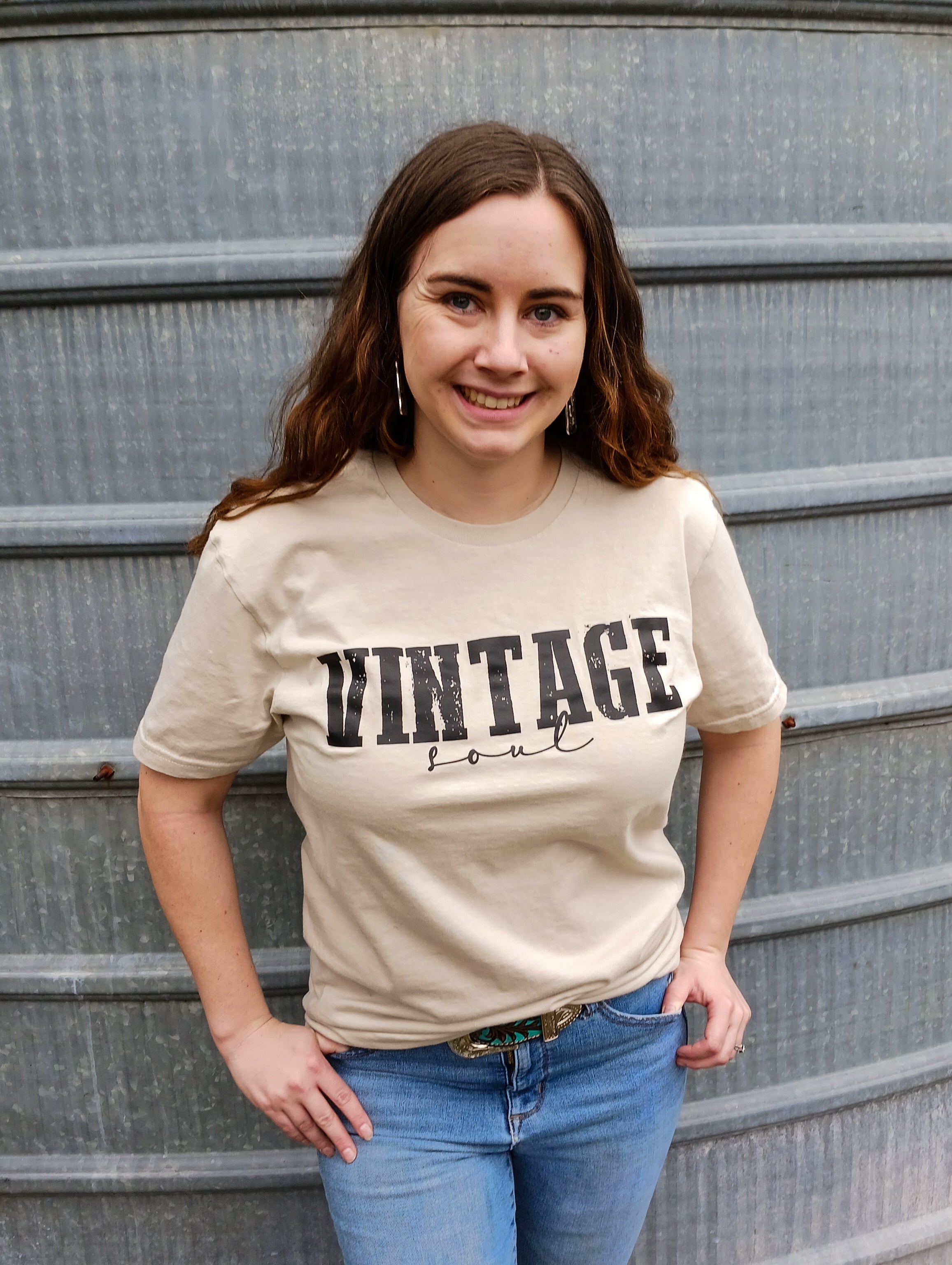 Vintage Soul Graphic Tee - Sand