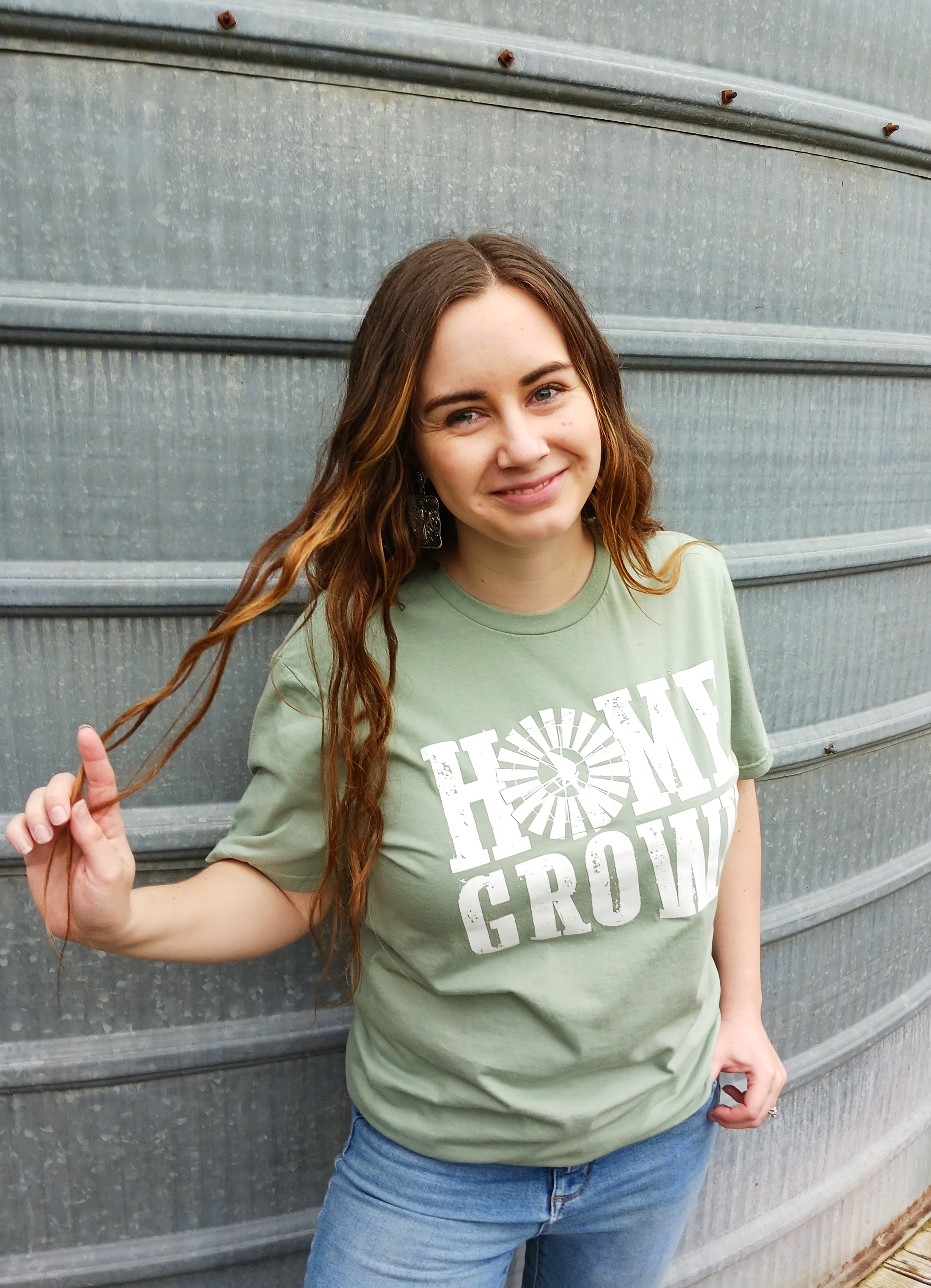 Home Grown Homesteading Tee - Sage Green