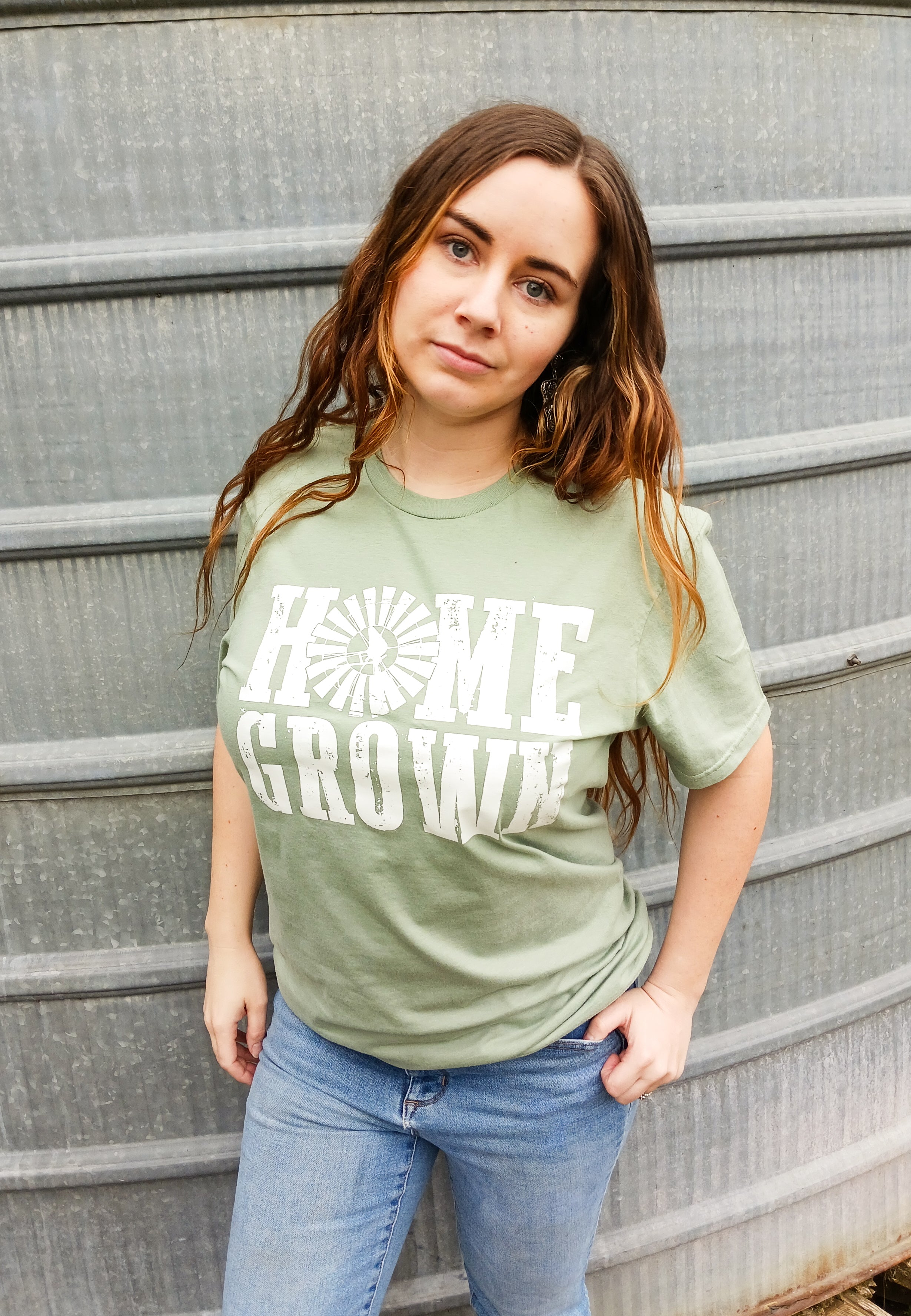 Home Grown Homesteading Tee - Sage Green