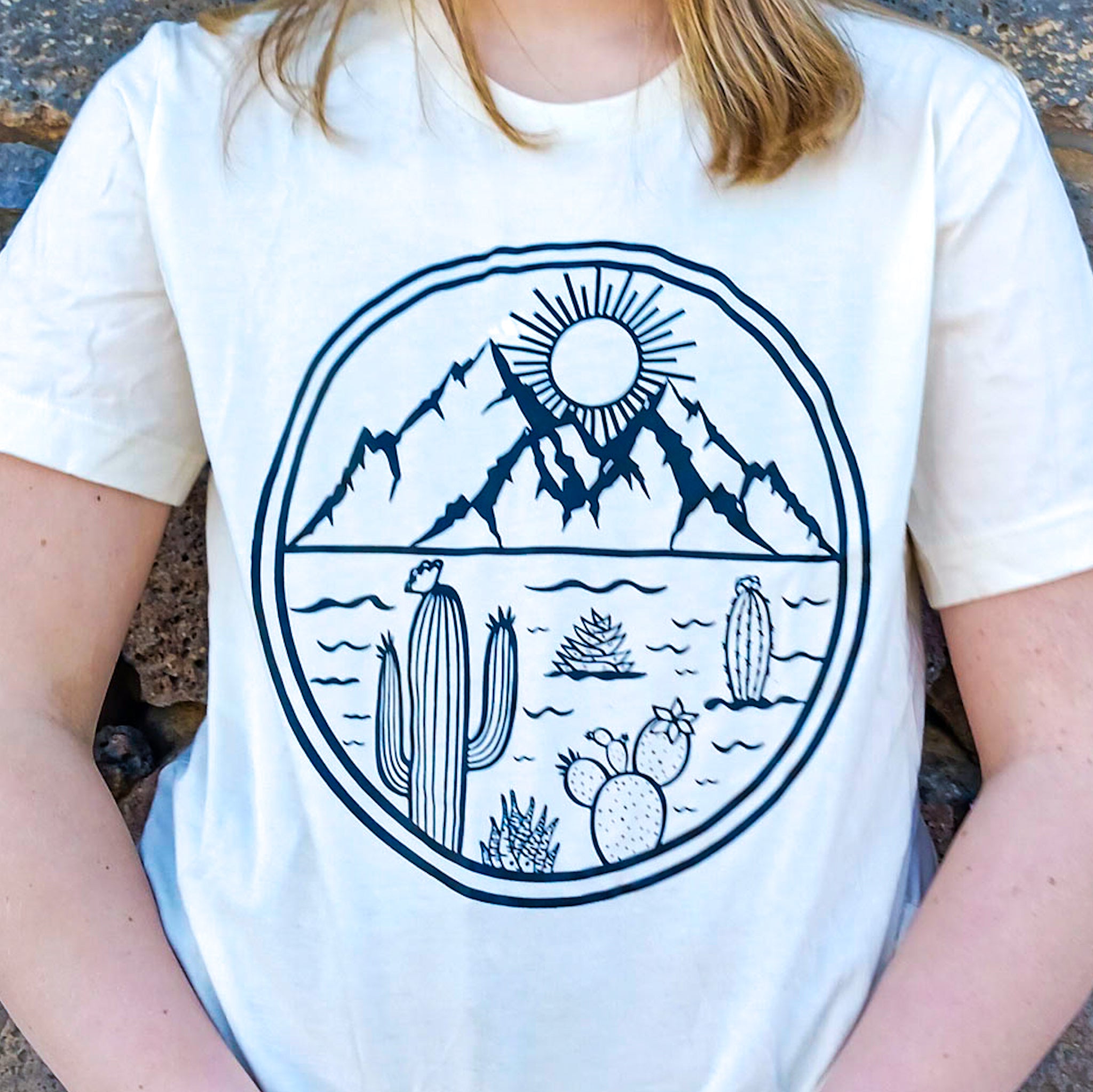 Desert Dreamer Western Tee - Natural